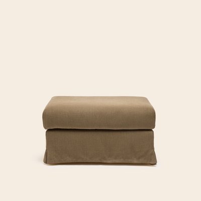 Pouf en tissu naturel CLARIBEL MADURA
