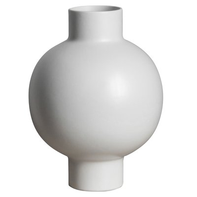 28cm White Ceramic Round Vase SO'HOME