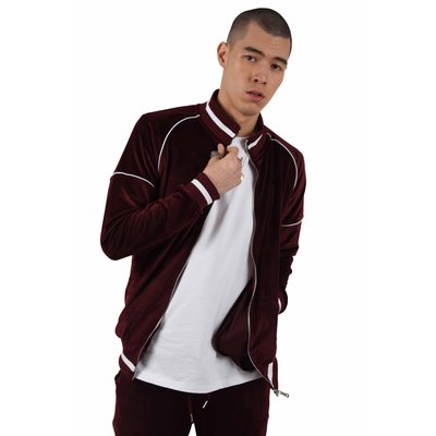 Veste zippée velvet à col contrastant PROJECT X