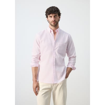 Chemise Mango En Coton 96% - Rose Clair - Taille S - Neuf Avec Étiquettes
