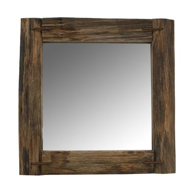 Miroir carré en bois recyclé rustique Carrée AUBRY GASPARD