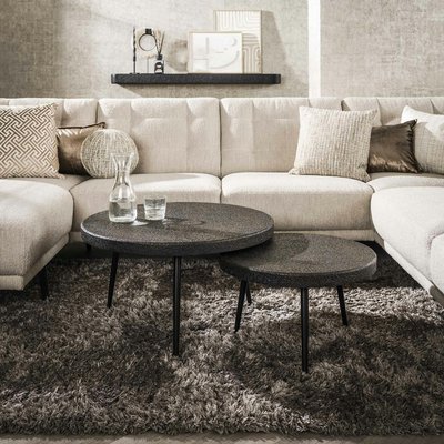 Table basse ronde effet métal vieilli (lot de 2) RALF PIER IMPORT