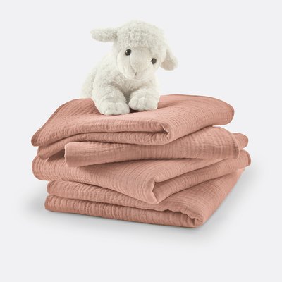 Lot de 4 maxi langes en gaze de coton Kumla LA REDOUTE INTERIEURS