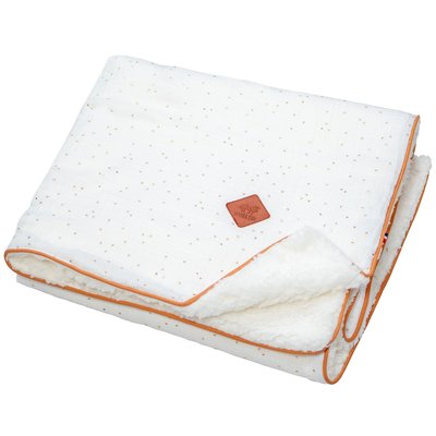 Couverture plaid réversible en gaze de coton et sherpa JEANNE SEVIRA KIDS