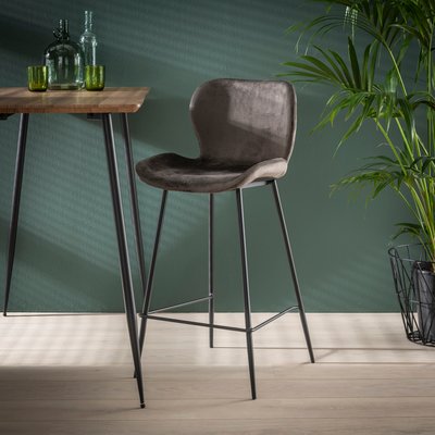Chaise de bar en tissu velours doré MELBOURNE (lot de 2) PIER IMPORT