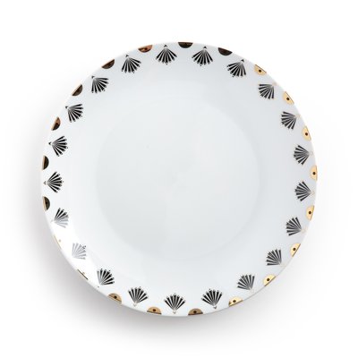 Set of 4 Mellah Metallic Porcelain Dinner Plates LA REDOUTE INTERIEURS