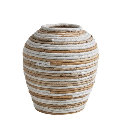 Jarre décorative abaca 28x32 BLANC D’IVOIRE