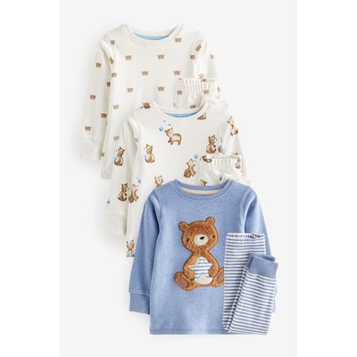 Pyjamas douillets manches longues, lot de 3 NEXT