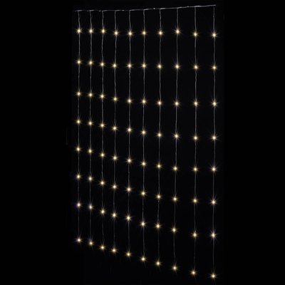 Rideau de façade extérieur 190x200cm blanc chaud 400 LED + transfo FEERIC LIGHTS & CHRISTMAS