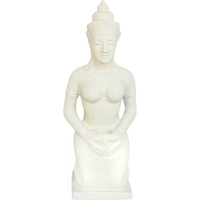 statue femme bouddha déco  en fibrocement assise zen RECOLLECTION