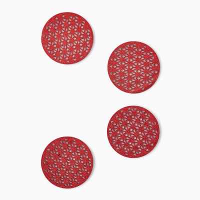 4 dessous de verre, feutrine MONOPRIX