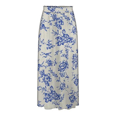 High Waist Maxi Skirt in Floral/Leaf Print JDY