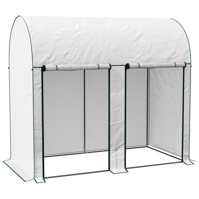 Serre de jardin 2 m² serre à tomates 2 portes acier PE OUTSUNNY