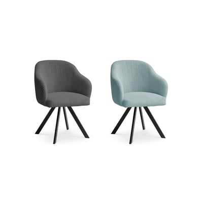 Lot de 2 chaises velours côtelé, SOPHIE BOBOCHIC