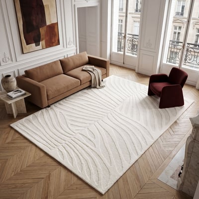 Tapis à relief doux moderne  DESIGN LEAVES THE DECO FACTORY