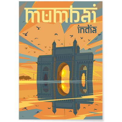 Affiche ville Mumbai L'AFFICHERIE