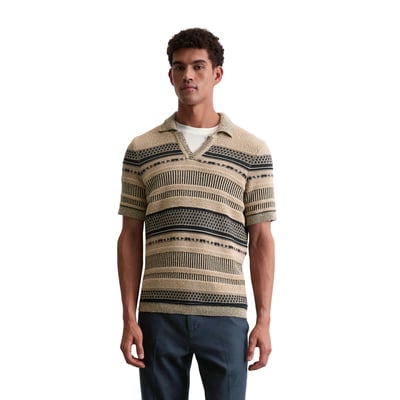 Pull à manches courtes regular avec mélange de structures MARC O'POLO
