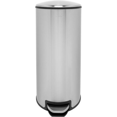 Poubelle manuelle ronde 30L inox à pédale ESSENTIEL B