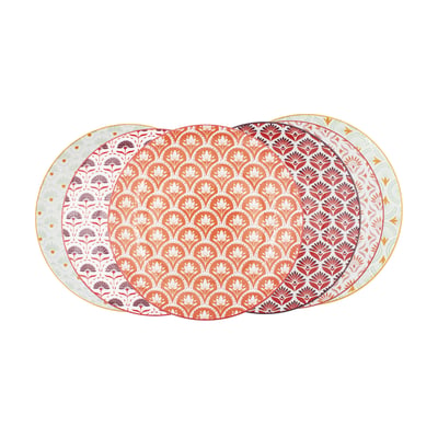 Lot de 6 grandes assiettes, ZOELA ARTIME