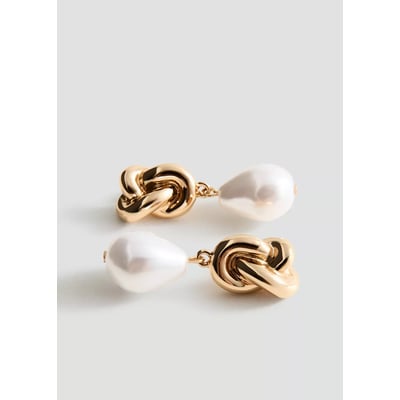 Boucles d’oreilles pendantes perle MANGO