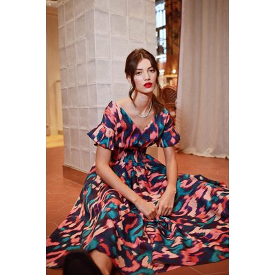Robe longue, multiple volants LILI SIDONIO