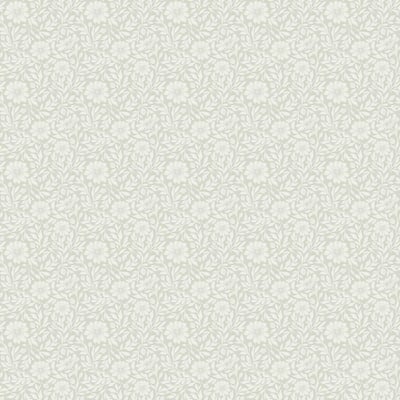 Papier peint floral tissé vert céladon ivoire HEXOA