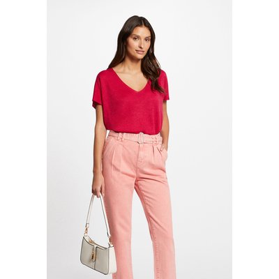 Pull col en V manches courtes MORGAN