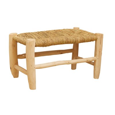 Banc Marocain Doum tressage central HOME MAISON