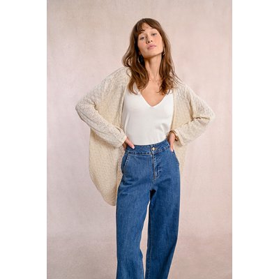 Long gilet en maille, manches longues MOLLY BRACKEN