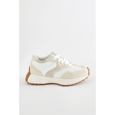Basket blanche semelle marron La Redoute