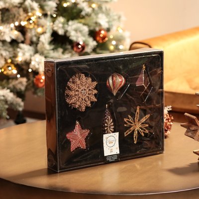 Boite de 20 décors de Noël flocons PIER IMPORT