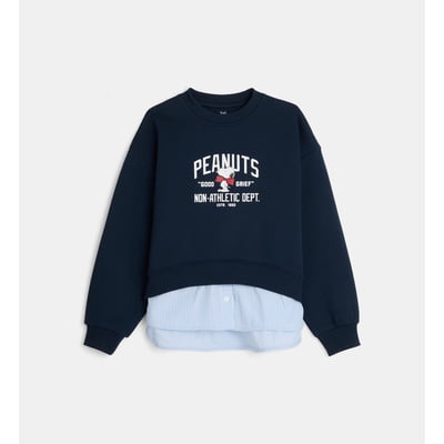 Sweat droit toutou snoo 2 en 1 avec bas de chemise CADET ROUSSELLE