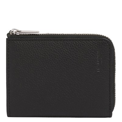 Porte monnaie zip en L en cuir grainé CHARLES LE TANNEUR