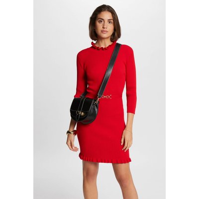 Robe droite rouge manche courte hotsell