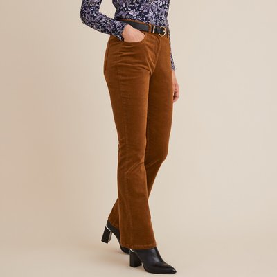Calças em bombazina, modelo bootcut ANNE WEYBURN