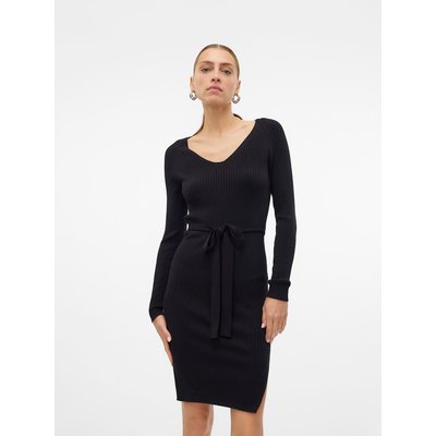 Jurk in tricot, met ceintuur VERO MODA