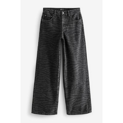 Jean large à imprimé zèbre coupe classique NEXT