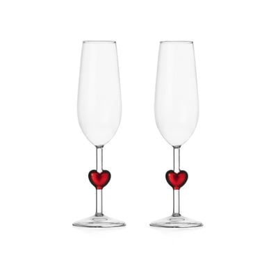 Flûtes à champagne cœur  CUORE set de 2 ICHENDORF