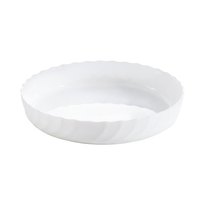 Plat à tarte blanc 26cm Smart Cuisine Trianon 250°C  - Luminarc - Opale culinaire extra léger et résistant LUMINARC