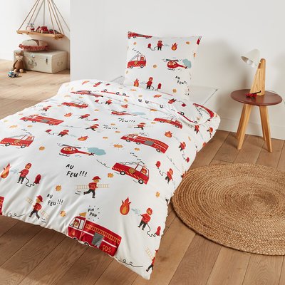 Bedset in recycled microvezel, vierkante sloop SO'HOME