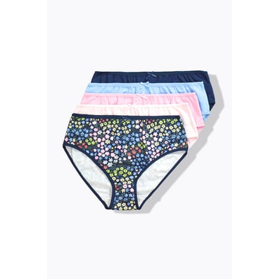 Culottes midi en lot de 5, motif fleurs/uni ULLA POPKEN