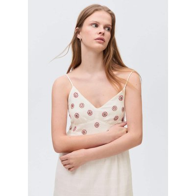 Robe coton détails brodés MANGO TEEN