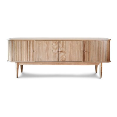 Meuble TV à rideaux en chêne RITZ PRODUIT INTERIEUR BRUT