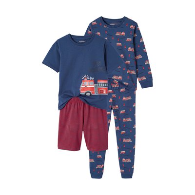 Lot pyjama + pyjashort pompiers VERTBAUDET