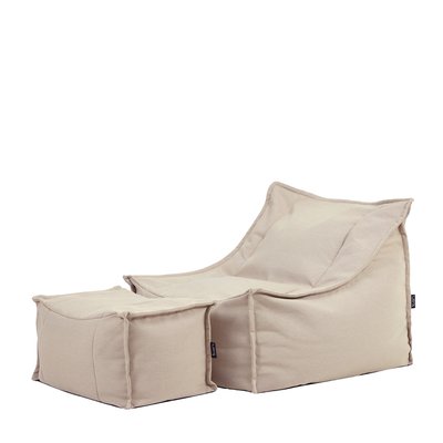 Pouf fauteuil et repose-pieds d'extérieur en oléfine toutes saisons Oeko-Tex® - ALTO ICON