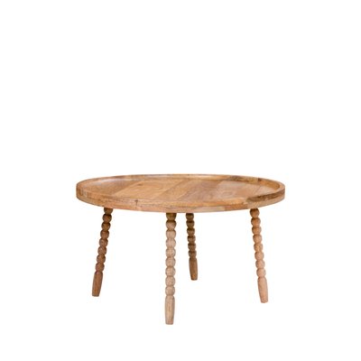 Table basse ronde en manguier   - JAMMU HOUSE NORDIC