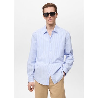 Chemise à rayures 100% coton coupe régulière MANGO MAN