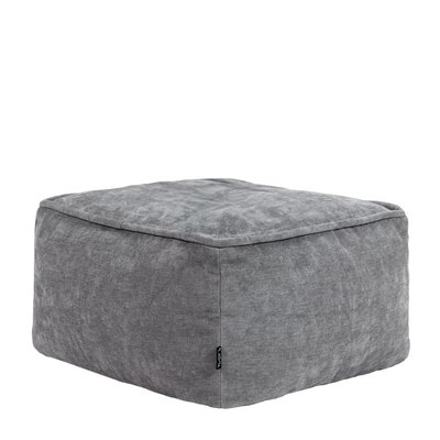 Repose-pieds carré en tissu chenille - AMARA ICON