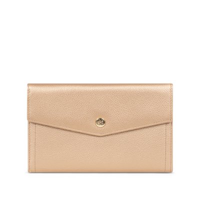 Compagnon de voyage  2 volets  Stop RFID  Cuir de vachette LUNA HEXAGONA