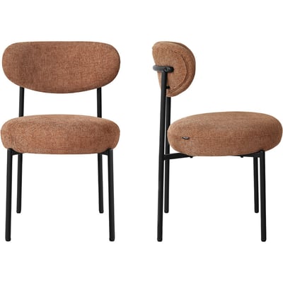 Lot de 2 chaises de salle à manger en tissu chenille - ORLA HOMIFAB